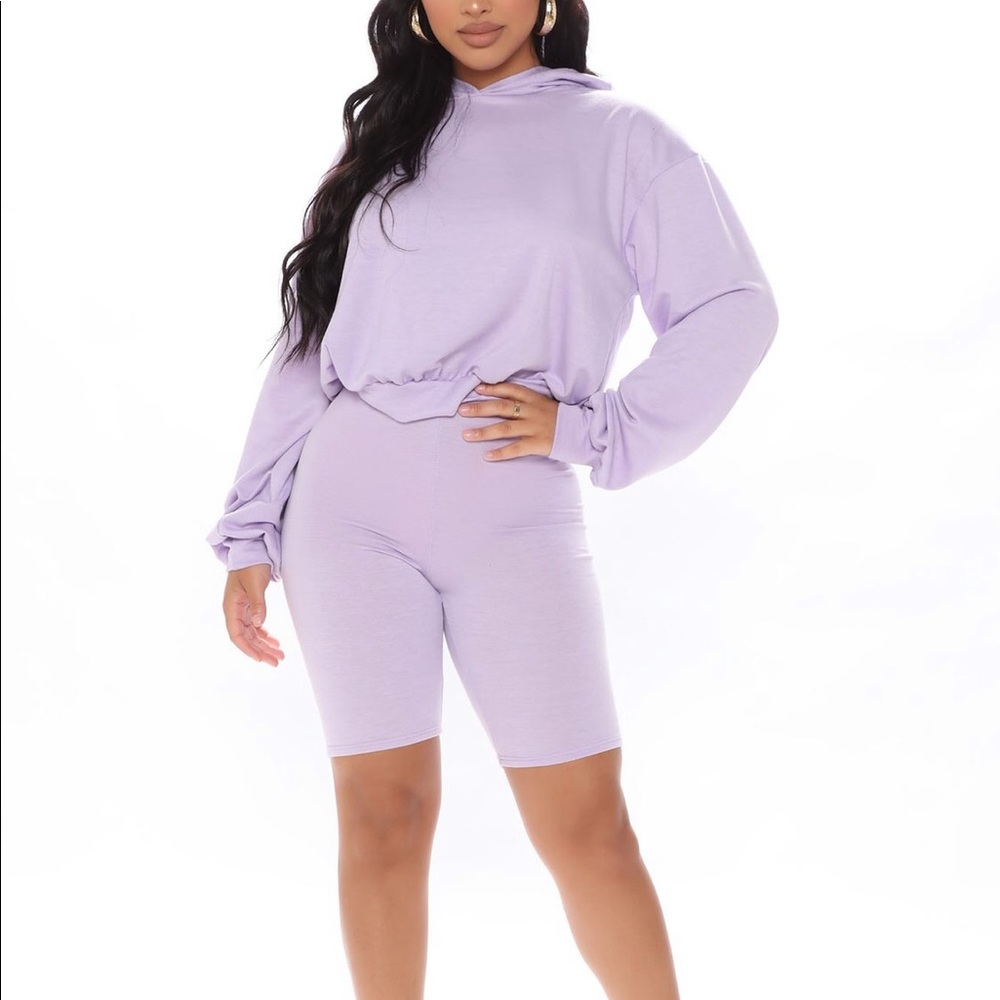 Biker short crop top set